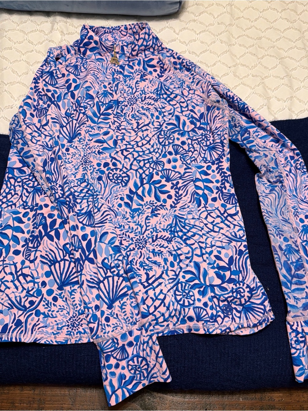 Lilly Pulitzer Pink & Blue Long Sleeve Pullover